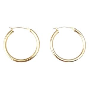 14K Yellow Gold Hoop Earrings #21743